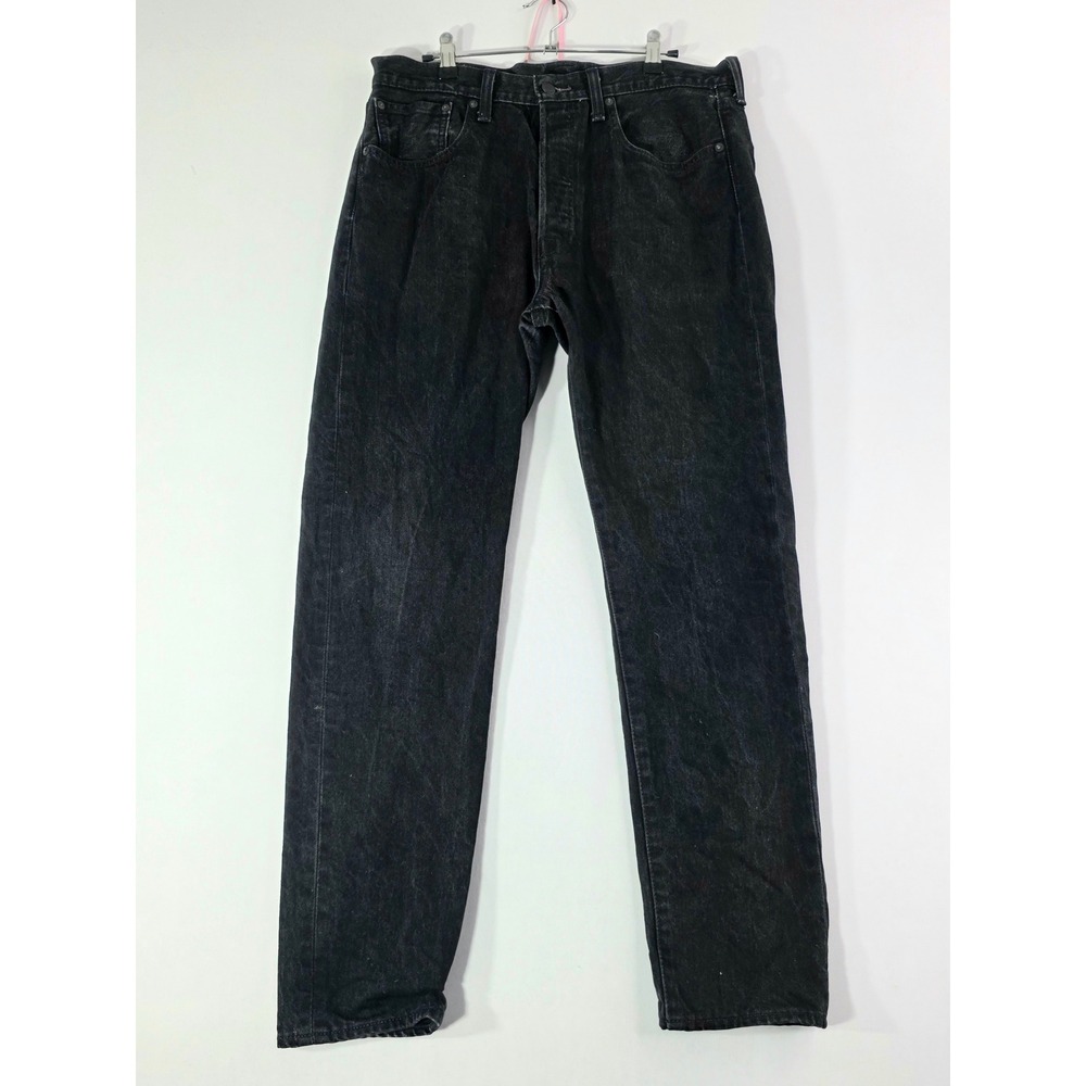 Levis 501 CT Customized Tapered Jeans Mens 33x29 Faded Black Button Fly Denim